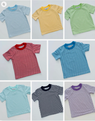 Youth Short Sleeve Knit Striped Tee (Click for Colors)