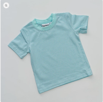 Youth Short Sleeve Knit Striped Tee (Click for Colors)