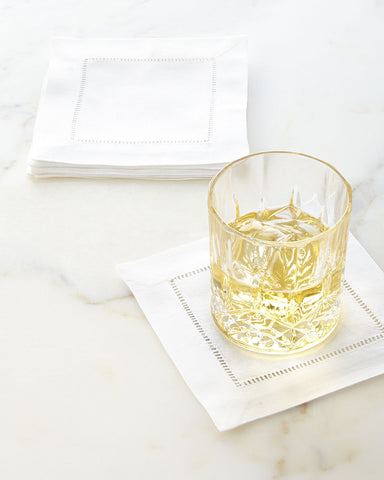 Boutross Fine Linens Hemstitch Cocktail Napkins