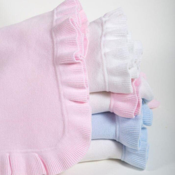 Jersey Knit Ruffle Blanket