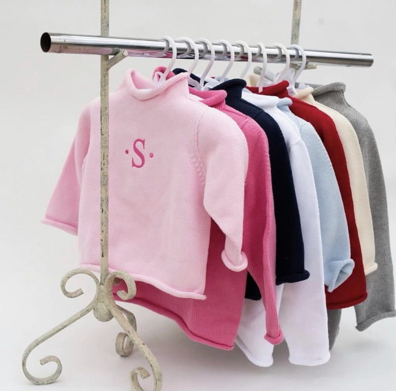Long Sleeve Rollneck Sweater - Dk Pink